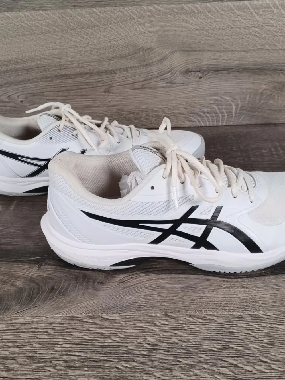 ASICS Game FF Men's 10 White Black Mesh Synthetic Lace Up Athletic Sneakers